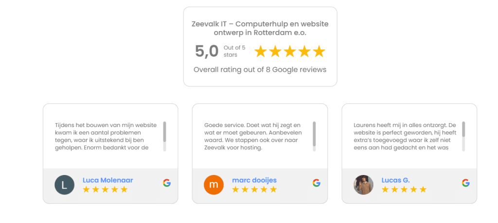 reviews website laten maken in rotterdam